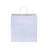 Pungă promoțională de cumpărături din hârtie de 100 g/m², cu pliu lateral — fotografia 2