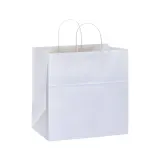 Pungă promoțională de cumpărături din hârtie de 100 g/m², cu pliu lateral — fotografia 1