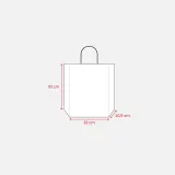 Pungă promoțională de cumpărături din hârtie de 100 g/m², cu pliu lateral — fotografia 3