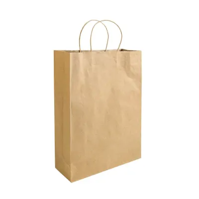 hârtie 100% reciclată, 100 g/m², pungă de cumpărături cu pliu lateral din bumbac reciclat 100 g/m²
