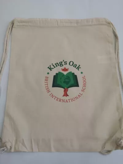 Saculet / Rucsac din bumbac pentru gradinita / sala – personalizată cu logo