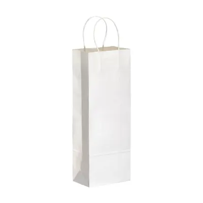 Pungă promoțională de cumpărături din hârtie de 100 g/m², cu pliu lateral din paper 100 g/m²