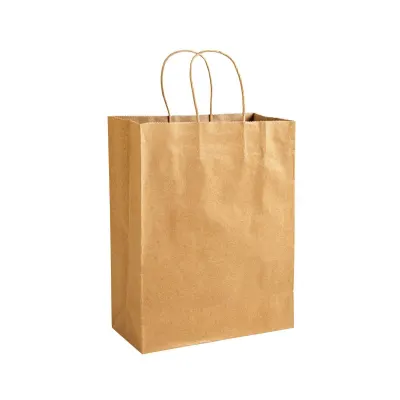 hârtie 100% reciclată, 100 g/m², pungă de cumpărături cu pliu lateral din bumbac reciclat