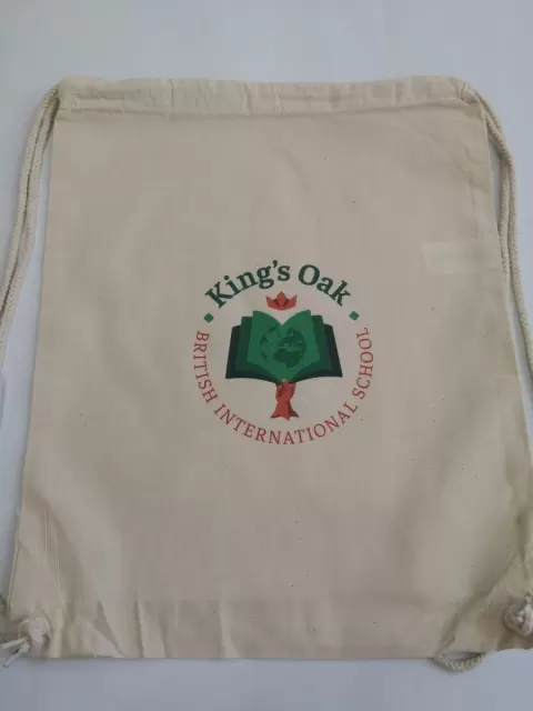 Saculet / Rucsac din bumbac pentru gradinita / sala – personalizată cu logo